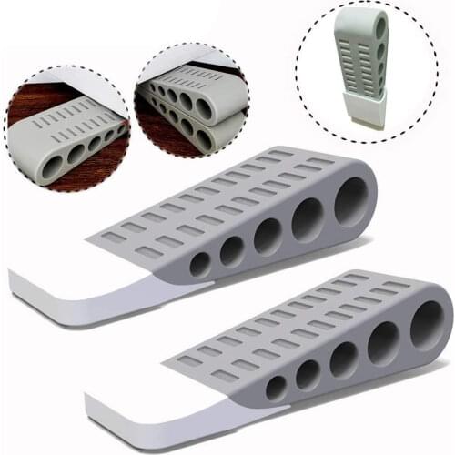 Nail-free Safety Rubber Door Stopper Wedge Security Door Stops Anti-bump Door Holder Gear Gate Resistance Door Stop Hardware