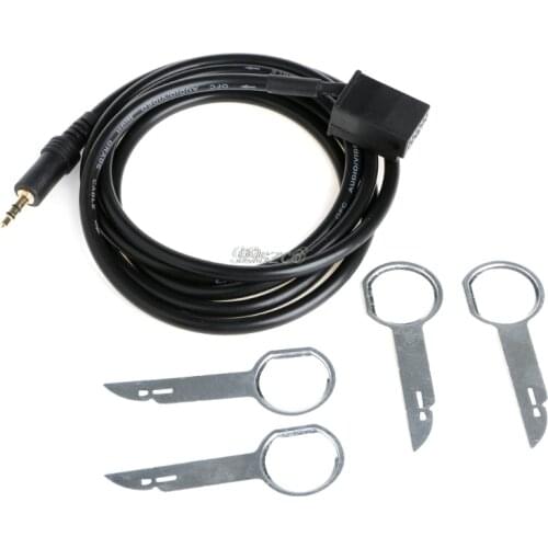 For Ford Focus Mondeo 6000 CD 3.5mm AUX Input Audio Adapter Cable For iPhone/iPod/mp3 player + Radio Removal Keys DropShip