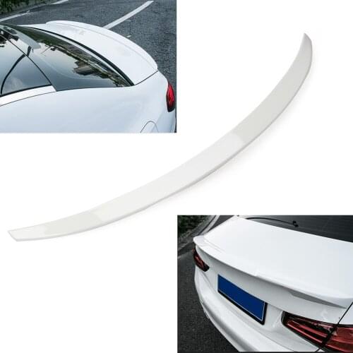 For Mercedes Benz A-Class W177 2019 White Car Rear Tail Trunk Wing Lip Spoiler Trim ABS Plastic