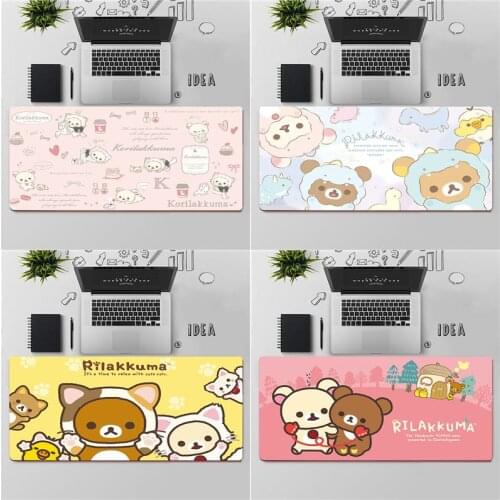 FHNBLJ Top Quality Cute Rilakkuma Bear Rubber Mouse Durable Desktop Mousepad Free Shipping Large Mouse Pad Keyboards Mat