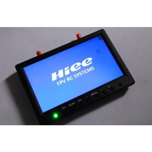 Hiee 7 inch 5.8G 32CH Auto-scan Diversity Receiver FPV Monitor with double Antenna