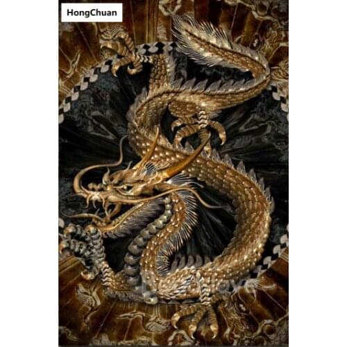 Dragon Mural 5D DIY Square/Round Diamond Painting Mosaic Cross Embroidery Handicraft Home Decoration Christmas Gift New Year