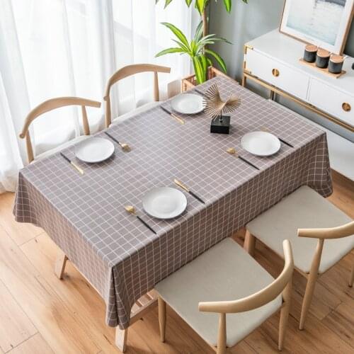 Plastic Oilcloth and Waterproof Coffee Table Cover for Dining Table Decor Pvc Table Cloth Tablecloth Rectangular for Living Room