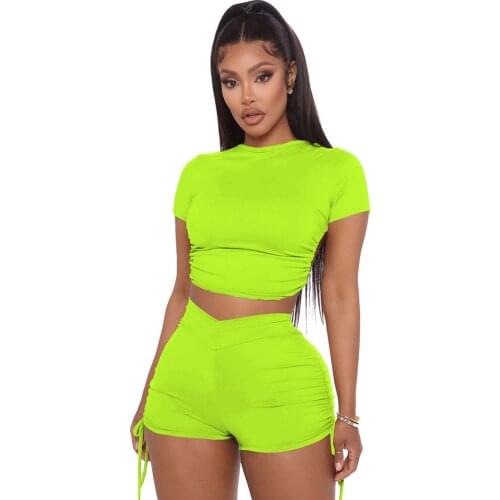 Casual Sportswear Athleisure Two Piece Set Women Backless Crop Top+ Shorts Sets Tracksuit Matching Sets for Women Summer Outfits