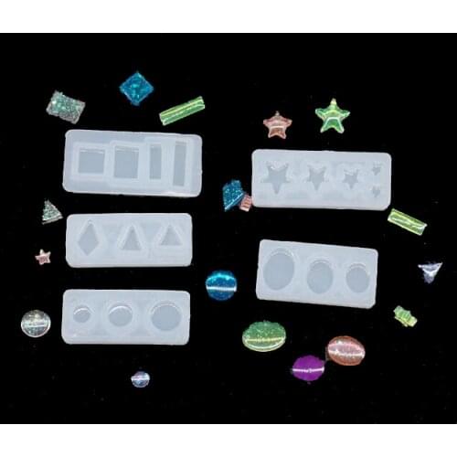 Round oval star triangle square Geometry shape resin craft silicone molds jewelry stud earring making tools epoxy Silicone Mould