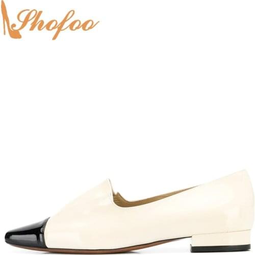 Black Cap Toe Beige Pleated Loafers Flats Woman Slip Pull On Ladies Shoes Large Size 12 16 Autumn Fashion Office Mature Shofoo