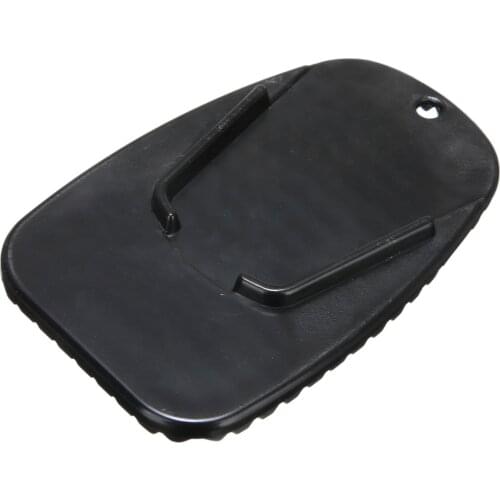 Mayitr Black Motorcycle Plastic Kickstand Side Kick Stand Pad Plate Base Universal For Yamaha Honda Motorbike Parking