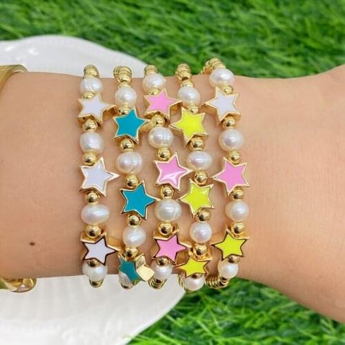 Trendy Bohemian Brass Beads Micro Pave CZ Small Heart Smile Charm Macrame Braiding Rope Adjustable Bracelet Daily Jewelry