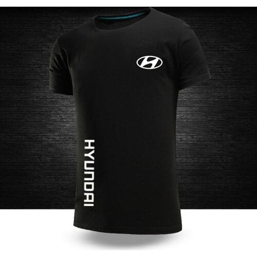 Unisex Hyundai Car Logo Summer Brand New Cotton Mens T-shirt Short-sleeve Man Short Sleeve Men T-shirts For Male Custom Tops
