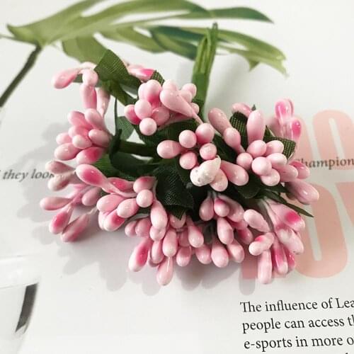6/10/12/pcs mini Red Artificial Flowers Stamen Berries Bundle DIY Christmas Wedding Cake Gift Box Wreaths Decoration