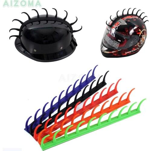 Dirt Racing Bike Decoration Stickers Motorcycles Helmet Mohawk Spike Sticker Warhawk Strip Capacete Casco Rubber Stickers