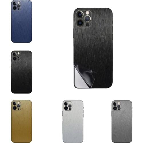 2021 Metal Brushed Matte Film Back Film For iPhone 11 12 Pro Max XS Max XR X 8 7 5 6 6S Plus SE2 Skin Back Cover Sticker Film