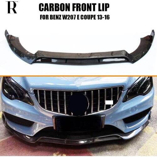 B Style Carbon Fiber Front Bumper Chin Lip for Benz W207 C207 Coupe E200 E260 E300 with AMG Package Facelift 13 - 16