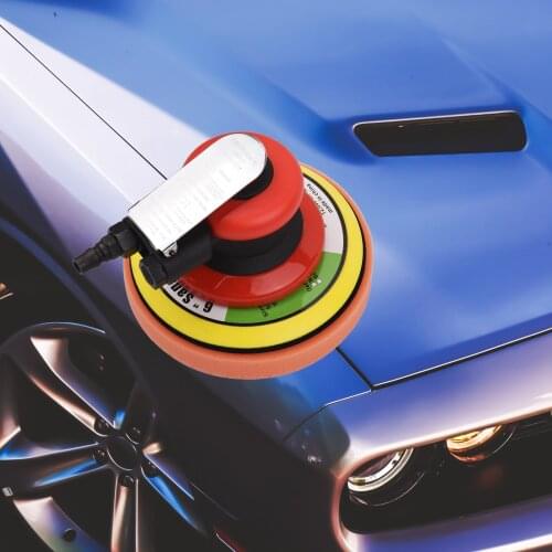 Pneumatic Sander 6 Inch Polishing Sanding Waxing for Car Wall Wood Metal 13500RPM Red