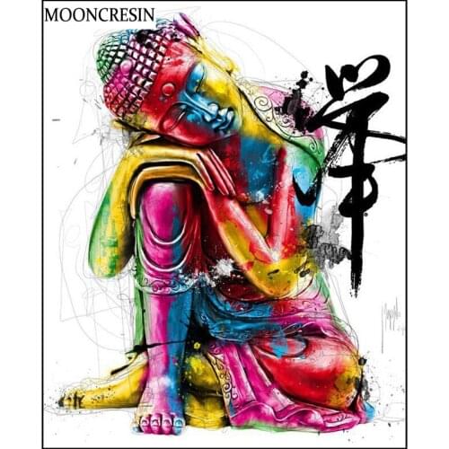 5D Full Square Diamond Painting Buddha Cross Stitch Diy Embroidery Diamond Mosaic Picture Of Rhinestone Needlework Home Decor