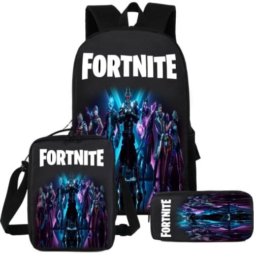 FORTNITE Brand Student School Backpack Luminous Animation USB Charge School bag Teenager boys anti-theft childrens backpack