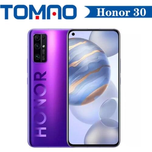 New Honor 30 6GB 8GB RAM 128GB 256GB ROM 5G Smartphone Octa Core Kirin 985 50x Digital Zoom 40MP Rear Four Cameras Android 10