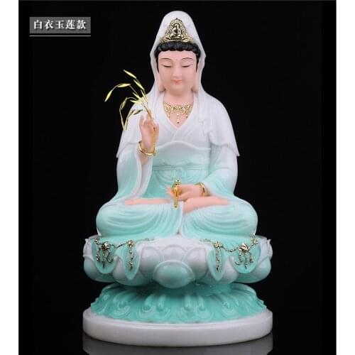 Asia Buddhism high grade goddess Guan yin PUSA buddha Sculpture statue home family safety health good luck efficacious Talisman