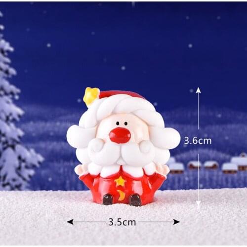 1 Piece Resin Ornaments Decorations Christmas Santa Claus White & Red Moon 36mm x 35mm