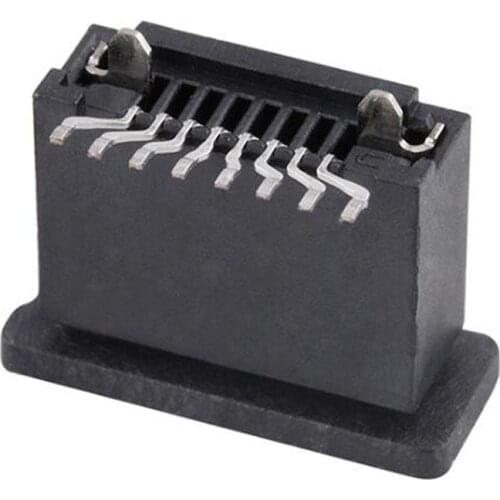 10pcs For iPhone 8Pin Vertical Lightning Female Socket Full Plastic SMT Vertical SMD H6.5 For iPhone Female Seat