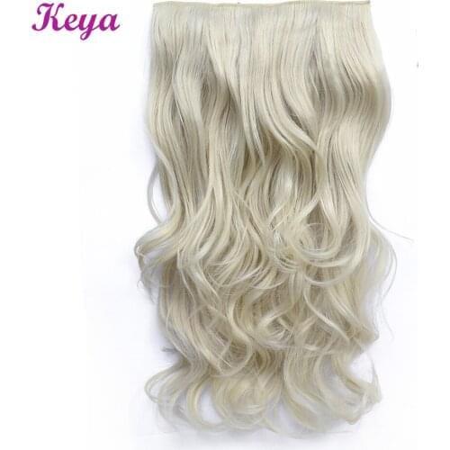 Wavy Clip in Hair Extensions 19 Colors Available Natural Halo Hair Extensions 4 Clips 24 inch Synthetic Heat Resistant Fiber