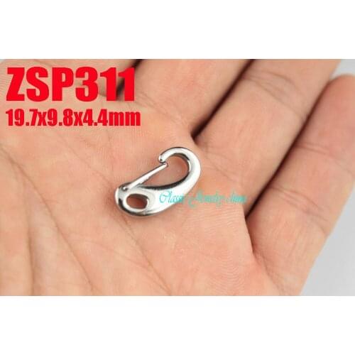 20mm 316L stainless steel Lobster clasp hook fashion jewelry accessories chain necklace parts 20pcs ZSP311