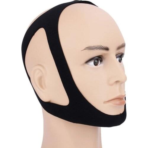 Y1UF Women Men Triangular Anti Snoring Belt Sleeping Chin Strap Mouth Guard Snore Stopper Bandage Headband for Better Breath Aid