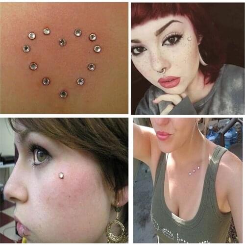 1PC Disposable Professional Biopsy Dermal Puncher For Skin Tool Easy Use Sterilized Dermal Anchor Punch Tool Piercing Jewelry