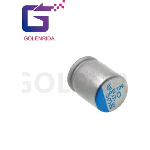 10pcs 25V390UF 10*12 390UF 25V Solid Aluminum Electrolytic Capacitor for Computer Mainboard Video Card/Graphics Card