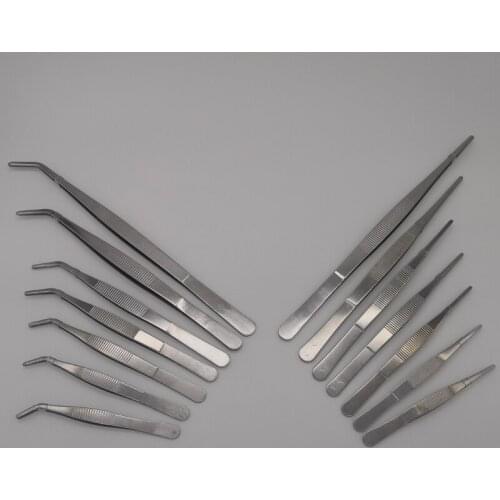 14Pcs/Set Stainless Steel Multifunction Tweezers Kitchen Accessories BBQ Grill Food Tongs Cooking Clip Buffet Restaurant Tool