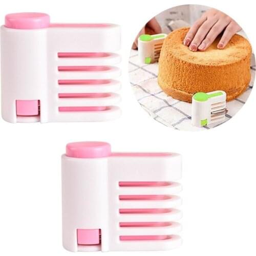 2 Pieces / Set 5 Layers Cut Bread Knife Splitter Toast Slicer Bread Cutter Food-Grade Plastic Cake Bread Cutter