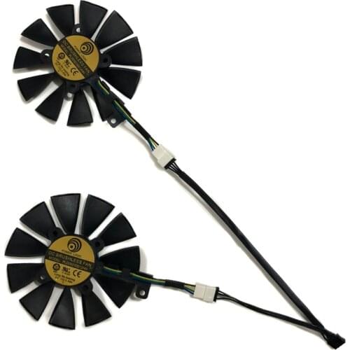 2pcs/set PLD09210S12HH EX-GTX1060 EX-GTX1070 GPU Cooler Fan For GeForce ASUS GTX 1060/1070 DUAL Video Graphics Card Cooling