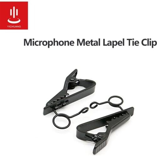 5 x Microphone Metal Lapel Tie Clip for Lapel Lavalier Mic Microphone Universal Replacement