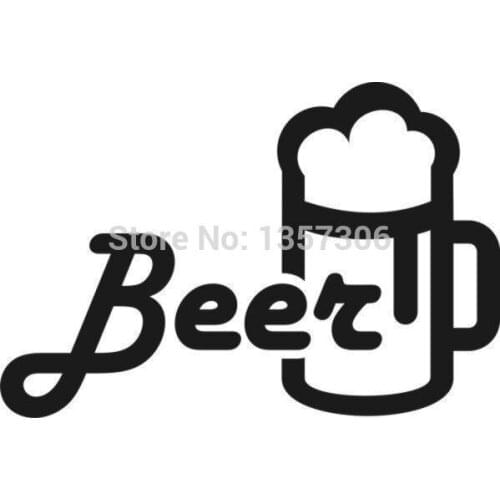 7.5*12 cm New Beer Mug Car Window Sticker Vinyl Decal Laptop Truck Bumper And All The Smooth Surface