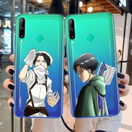 Phone Case For Huawei P10 P20 P30 P40 Lite E Pro Mate 20 Lite Cover Cartoon Anime Japanese attack on Titan Clear Cases Coque
