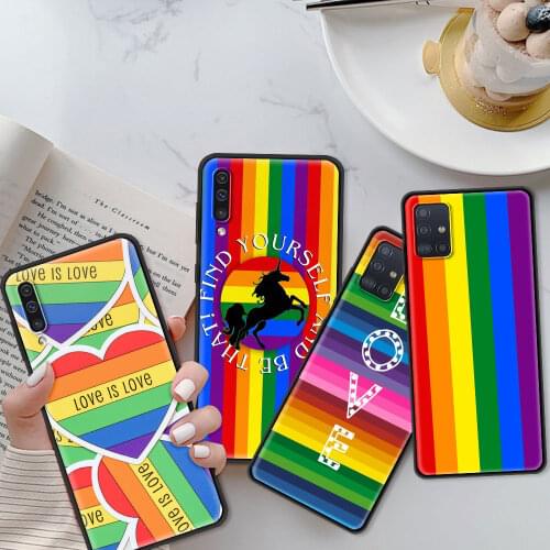 TPU Cover For Samsung A71 A52 A51 A91 A72 A42 A41 A32 A31 A21s A21 EU A12 A11 A02 A02s Rainbow Pride Phone Case Coque