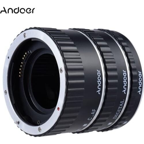 Andoer Colorful Camera Lens Adapter Ring TTL Auto Focus AF Macro Extension Tube Ring for Canon EOS EF EF-S 60D 7D 5D II 550D