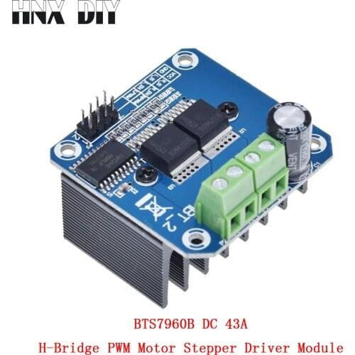 Double BTS7960 Stepper Motor Driver Module BTS7960B DC 43A PWM Motor Stepper Driver Module H-Bridge For Arduino Smart Car