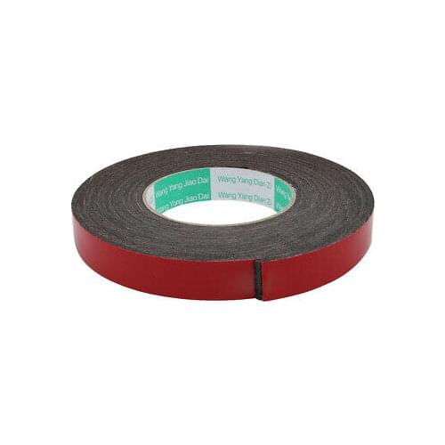 Door Seal 25x3mm Dual-sided Adhesive Shockproof Sponge Foam Tape 5M Length