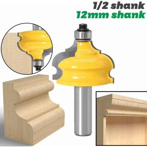 1Pcs 12mm Shank Milling Cutter Wood Knife With Bearing Router Bit Set CNC Line Knife Woodworking Tenon Cutter For Wood
