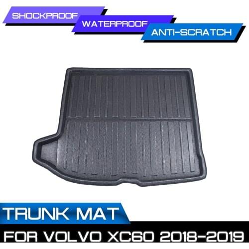 Car Rear Trunk Boot Mat Waterproof Floor Mats Carpet Anti Mud Tray Cargo Liner For Volvo XC60 2018-2019