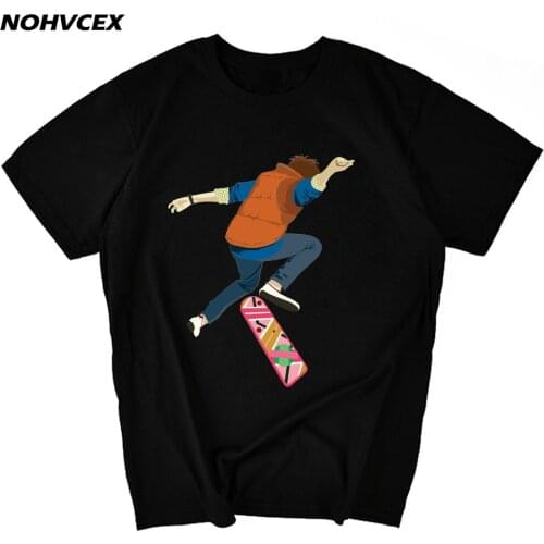 Back To The Future Digital Printing Personality Pattern Design Round Collar Summer Leisure Mens T-Shirt