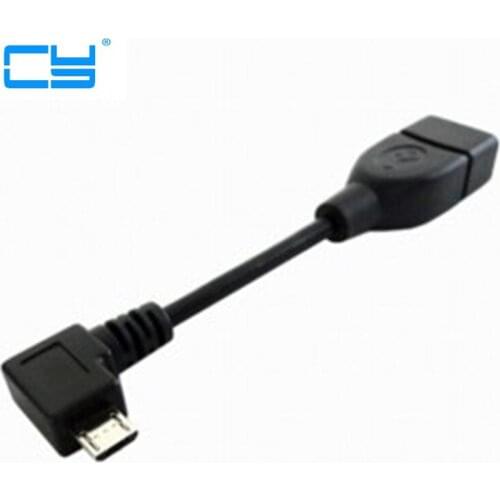 Left Angled Micro USB Host OTG Cable for GPS MP3 MP4 PDA MOBILE PHONE PMP MOUSE KEYBOARD GPS USB