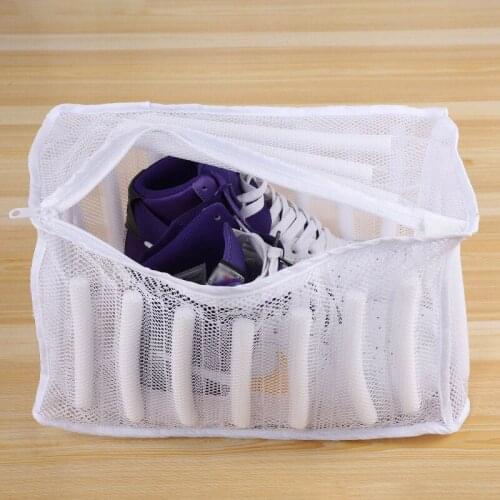 Wash Bag Padded Net Laundry Shoes Protector Polyester Washing Shoes Machine Friendly Laundry Bag Drying Bag