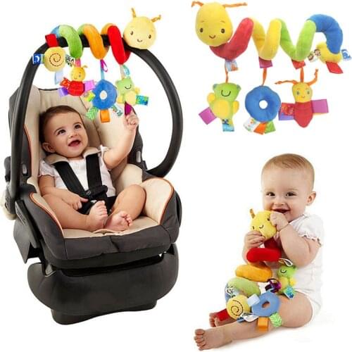Baby Rattles Mobiles Educational Toys For Children Activity Spiral Crib Toddler Bed Bell Baby Playing Kids Stroller Hanging Doll
