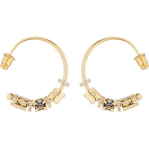 Fashion Personality Unusual Earrings For Women Gift High Quality Multicolor Cubic Zirconia Stud Earrings