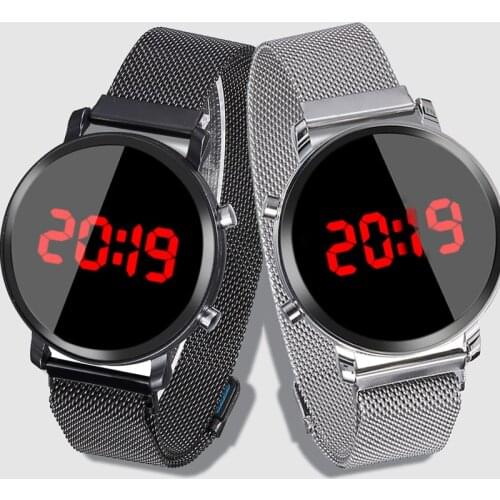 Fashion Casual Children Watches Stainless Steel Watch LED Watch Kids Wristwatch For Children Big Dial Digital Watches Reloj Ni o
