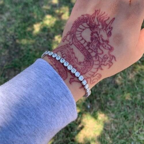 Bling Iced Out Cubic Zirconia Bracelets Link Chain Hip Hop Jewelry Mens Iced Out Crystal Single/Double Row Tennis Bracelet