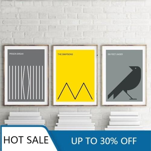 TV Series Wall Art Canvas Painting Posters Prints Prison Break / Friends TV Theater Wall Decor Pictures Aesthetic Home Decoratio