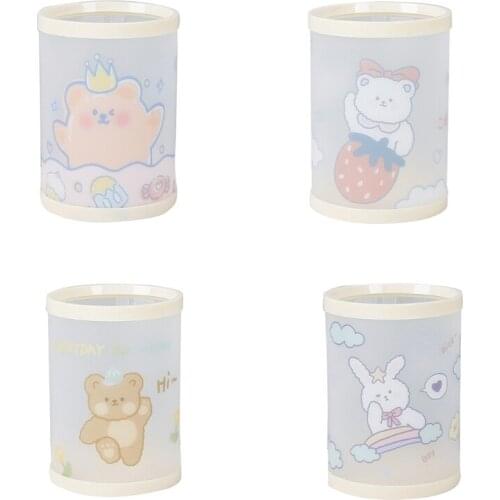 Novelty DIY Cylinder Pen Holder Remotes Holder Box Makeup Tools Organizer Box